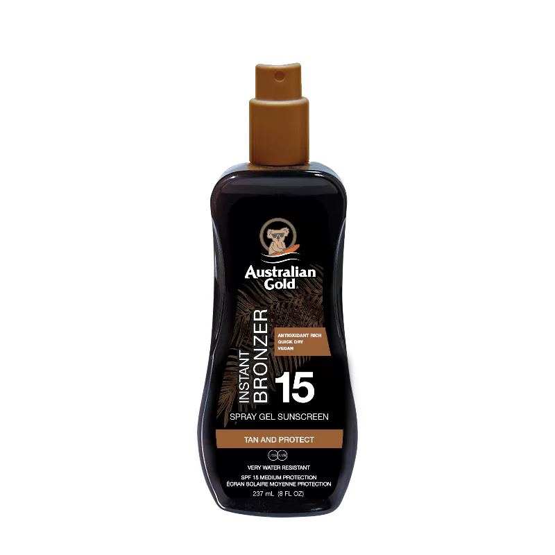 SPF 15 SPRAY GEL WITH BRONZER